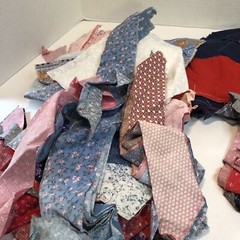 1 Pound 3 Ounces Assorted Fabric Scraps Leftover from Quilts