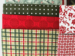 14 PIECE, 14.25 YARD – CHRISTMAS QUILTING CRAFT COTTON FABRIC LOT – ALMOST 5 LBS