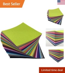 54 Assorted Color Premium Felt Squares – High Quality Craft Pack – DIY Projects