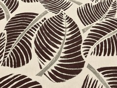 Schumacher Large Tropical Leaf Print Fabric- Costa Rica Chocolate 0.70 yd 176192