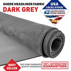 Gray Suede Headliner Fabric Material 98″x60″ Car Interior Roof Liner Upholstery