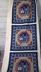 Coverlet By Ameritex Milford Pennsylvania 1733 Fabric. 12 Panels EUC Uncut