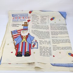 Lot 2 Daisy Kingdom Johnny Rocket Door Panel Patriotic 4th of July Flag Cut Sew