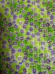 Fabric Lot 7 Yds 32 Ins 44 W “Violet Posey Swirls” Tutti Fruitti Floral Diagonal