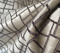 2YD ZINC TEXTILE Kiesler Jacquard Velvet Silver Grey Fabric Belgium $680 Retail