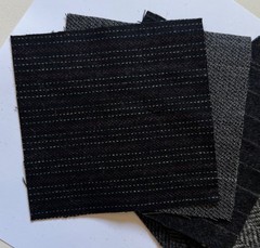 New Colors! Hand Dyed Wool -appliqué/rug/hook (6) 4.5″ Charm Sq; Ares & Aegis