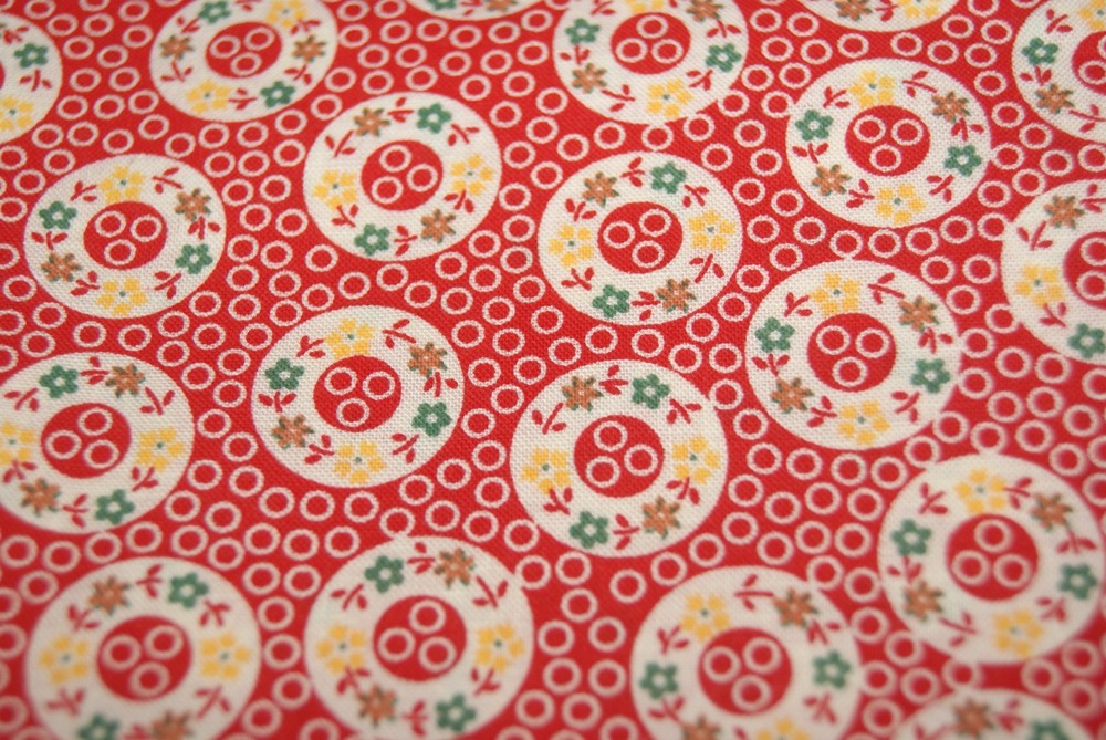 1 Yd Aunt Grace Judie Rothermel Marcus Bros Red Lifesaver Quilt Top Fabric