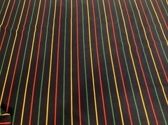 Vintage Fabric Navy Stripes Stretches Knit Polyester ￼3 Yards 61×108 Stretchy