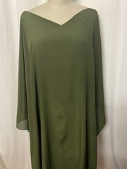 100% Crinkled Silk Crepe de Chine Olive Moss Army Green Fabric 1 Yd. Long 52″ W