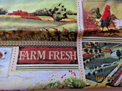 Kate Ward Thacker Next Day Art Fabric Novelty Niche Farmland 2 Yds 20″ x 40″ W