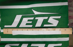 New York Jets old logo NFL Cotton Fabric 3pc = aprox 6yds total Remnant OOP NOS