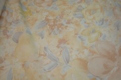ONE Yd Carole FABRIC Floral Drapery pastel Gray Amber Softened Cotton 54″ w BTY