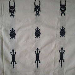 Aztec Woven Cotton Fabric Salamander Turtle Scarub Beetle 96×60″ Heavy Weight