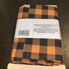 Loops & Threads Halloween Fabric 1 Yard 36″ x 44″ Orange and Black Checkered
