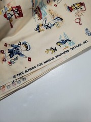 Retro Fabric Faye Burgos Kids Play Sailors Nautical Sew Quilt Kitschy ONE YARD