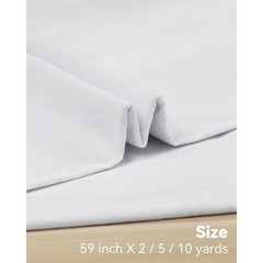 100% Cotton Muslin Fabric 59 inch x 2 Yards Bleached Muslin Linen for Sewing