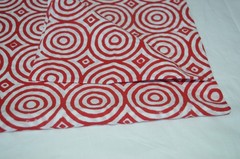 NO TARRIF CHARGES 100%✅ZK_264 Hand Block Circle Print 100%Cotton 5 Yard Fabric