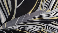 Black Gray Yellow Matte jersey Fabric 1.75 yds X 42″