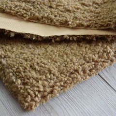 40×63″ Faux Sherpa Shearling Loop Wool Fabric Curly Fur Plush Clothes Toys Craft