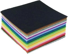 42pcs Felt Fabric Sheet 4″x4″ Assorted Color DIY Craft Squares Nonwoven 1mm Thic