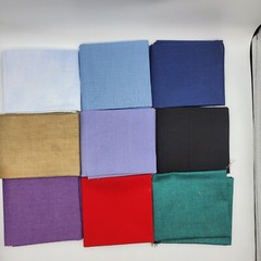Solid/blenders 9 Fat Qtrs, blue,red,purple,black,biege,gray,brown