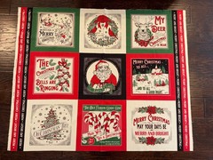 MODA Holiday Cheer 9 blocks per yard 100% cotton fabric panel 36 x 44 retro look