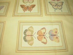 10 YDS VS DECORATION BUTTERFLIES EMBROIDERED SPAIN UPHOLSTERY FABRIC FOR LESS