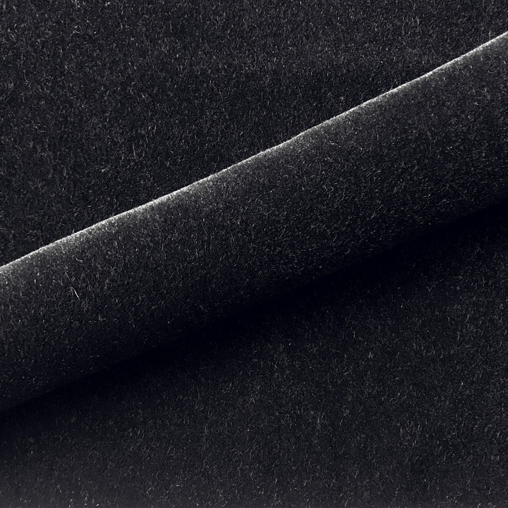 Modern Solid Mohair Upholstery Fabric 54″ in Deep Midnight Blue
