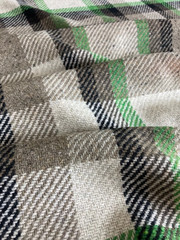 100% Wool Plaid Coating Fabric 61″ Wide Pendleton Style Half Yard New Zealand
