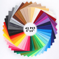 Felt Sheets for Crafts, 4×4 Inch Assorted Colors Craft Supplies, 4*4 Multicolor