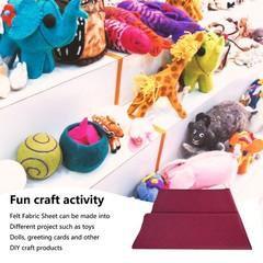 Color Felt, 1 Square Yard Felt Fabric, 1.4mm Thickness Flexible Craft Felt Sh…