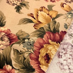 Vintage Mill Creek ANTIQUE Cotton Drapery Curtain Pillow Upholstery Fabric BTY
