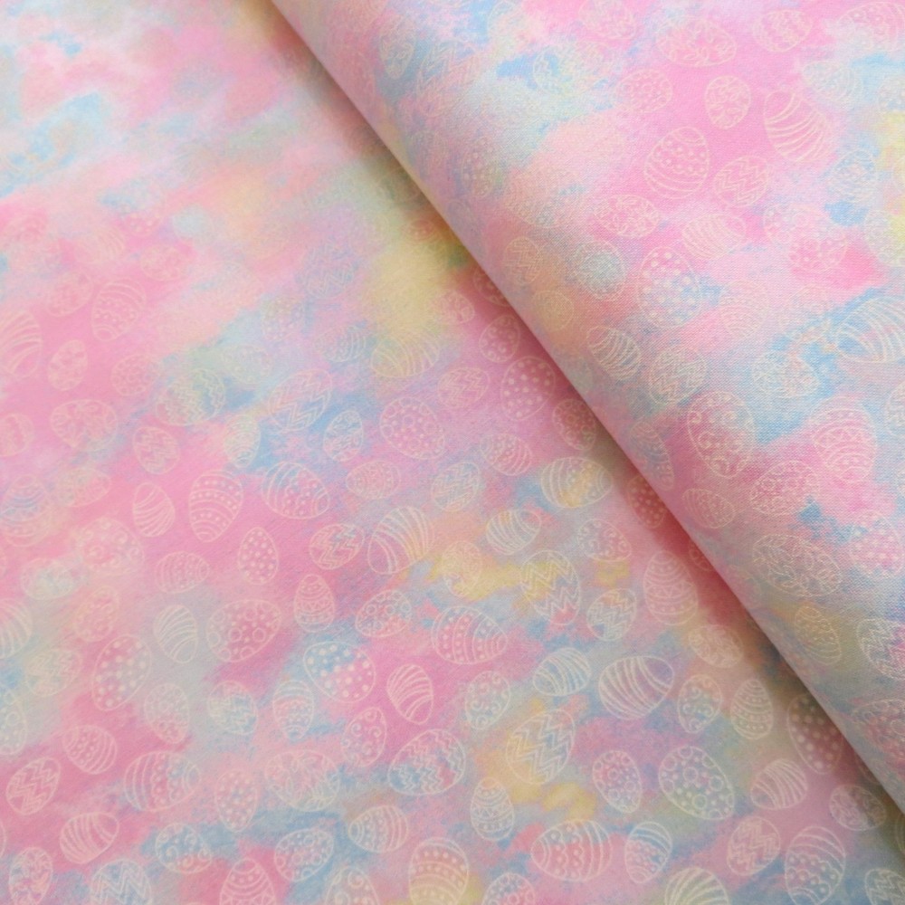 By The Yard, Easter Eggs Silhouettes ~ $3.99 Ships ANY Amount Of Cotton Fabric