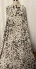 Cotton Rayon Blend Abstract Mottled Print Dark Taupe Cream Fabric By The Yd 56″W