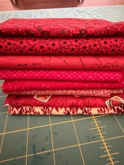 4 yards -8 piece 1/2 yard cuts Cotton Quilting Fabric Red Maroon