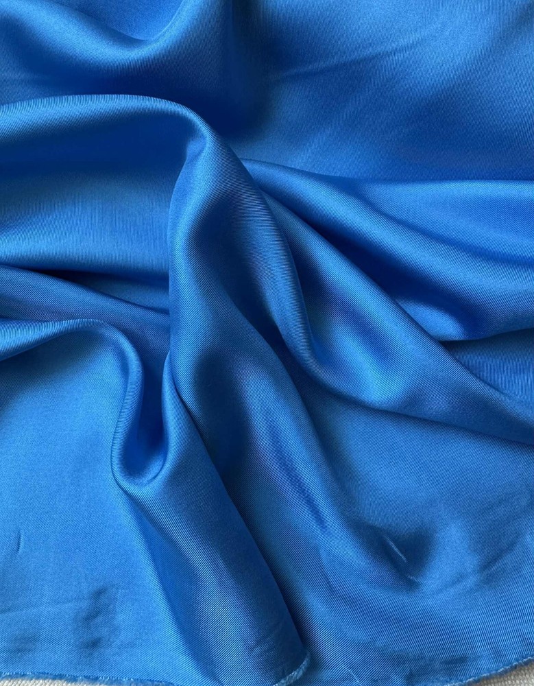 Cerulean Blue 100% Silk Twill Fabric 12mm weight
