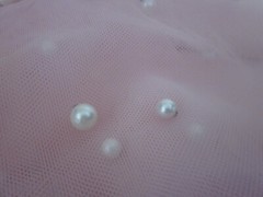 Pink Beaded Tulle Fabric 1yd x 66″W + Pink Satin Remnants 1yd 60″W Matching