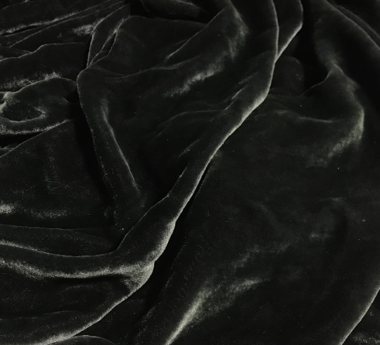 MOSS GREEN Hand Dyed Silk Velvet Fabric
