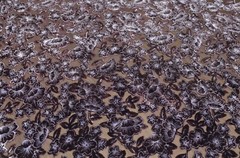 2.6 yd/ Vintage Mulberry Silk Velvet Devore Fabric Luxury Uzbek Oriental Textile