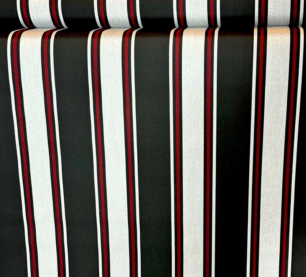 SUNBRELLA SHADE OUTDOOR WATERPROOF FABRIC HATTERAS RAVEN 4989 47″ WIDE BY YARD