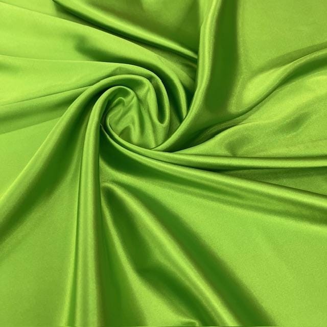 Stretch Satin Charmeuse Lime Green Silky Fabric 58 Inch Width Wedding