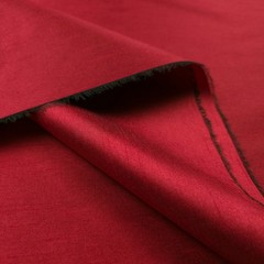 Crimson Red Dupioni Fabric 58″ by the yard Shot Black Iridescent Faux Silk