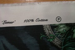 Emma J Shipley Fabric Lemur Navy 100% Cotton Curtain Upholstery Cushion Fabric