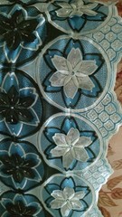 African 3D Embroidered Lace Fabric Beaded w/Flowers 51″x5 yds