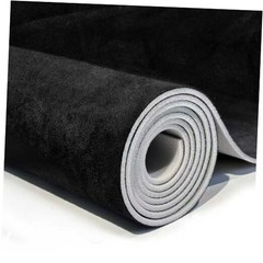 Suede Auto Headliner Fabric 96″ L × 60″ W with Foam Backing – 96″L×60″W Black