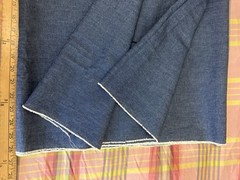 4 YARDS USA MADE INDIGO DENIM 26” Wide 100% COTTON FABRIC Made On A Vintage Loom