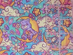 Custom 100% Cotton Woven Fabric Bears Boho Crystals Cartoon 1/4 Yard 9×56 V2