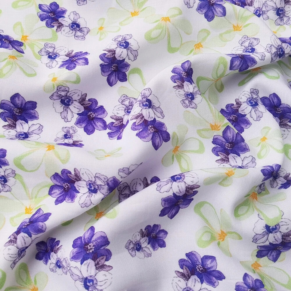 55” Wide By Yards Floral Soft Rayon Viscose Materia Fabric Children