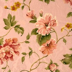Mill Creek Floral PETAL Pink Cotton Drapery Curtain Pillow Fabric 1.375 Yards