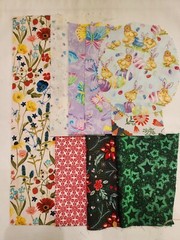 Fabric Scrap Bundle Cotton Quilting & Novelty Prints for Small Projects & Crafts